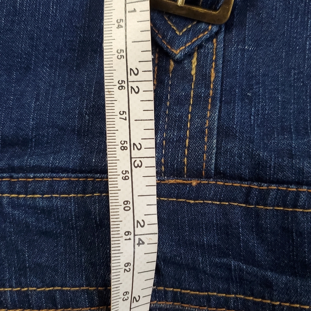 Zipper A Bit Sticky - Crystal Jean Jacket sz 12 - Picture 3 of 12